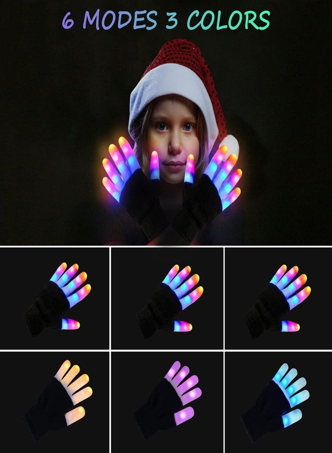Aywewii Led Finger Gloves, Led Gloves LED Shoelaces Set Light Up Toys for Boys Girls, Flashing Gloves for Christmas Thanksgiving Birthday Glow Halloween Costume Party - Image 3